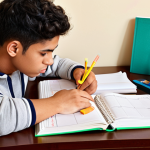 **Image Prompt:** A study desk cluttered with textbooks, highlighters, and a Pomodoro timer. A student is intensely focused, wearing comfortable clothes, with a cup of teh tarik nearby. The scene should convey focused study and time management techniques. Add a calendar with study schedule visible.