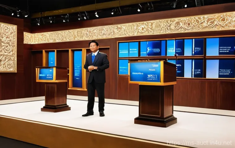 경매사 시험 관련 최신 기출문제 - **Prompt:** A dynamic, mid-career Malaysian auctioneer, professionally dressed in a modern business ...