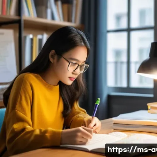 Home 11 경매사 시험 대비 노트 작성 요령 - **Mind Map Mastery**
"A young, focused Malaysian female student (mid-20s, wearing modest, casual...